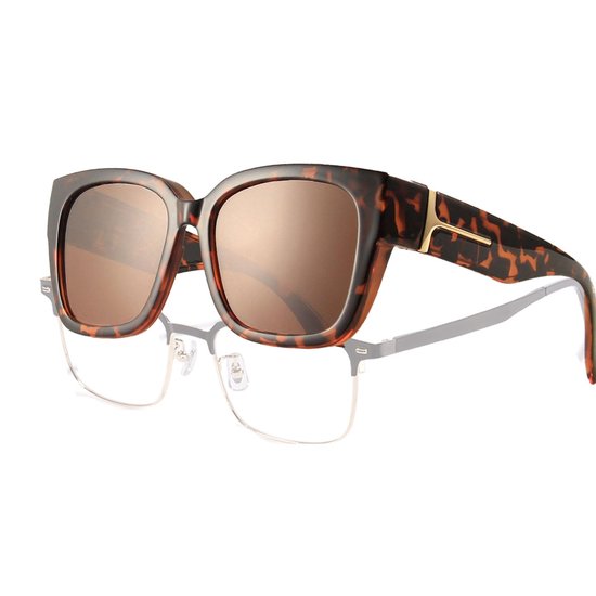 Dailygoods - Gepolariseerde Zonnebril voor Dames met Schildpad Motief