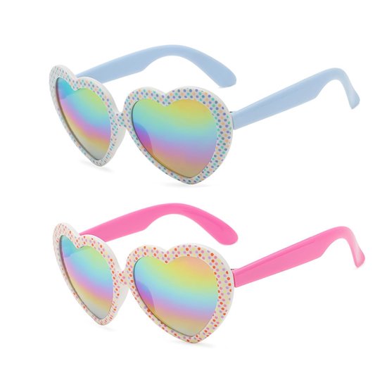 Dailygoods - Hartvormige Zonnebril Set voor Meisjes