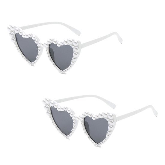 Dailygoods Hartvormige Zonnebril voor Dames, 2 Stukken