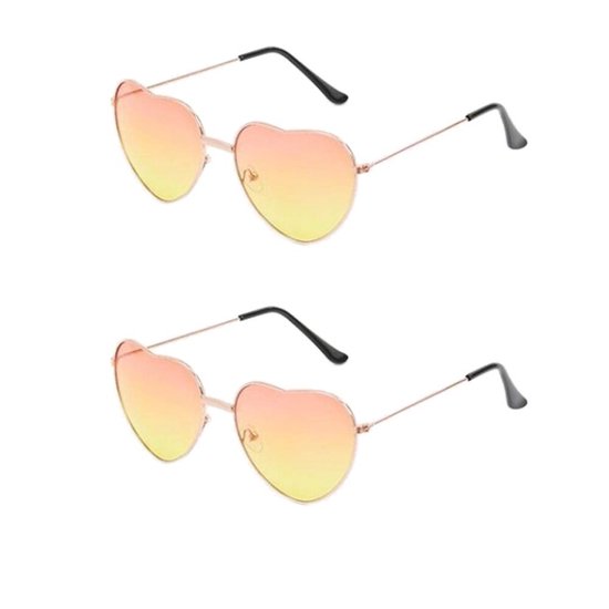 Dailygoods - Retro Hartvormige Zonnebril voor Festivals en Feestjes