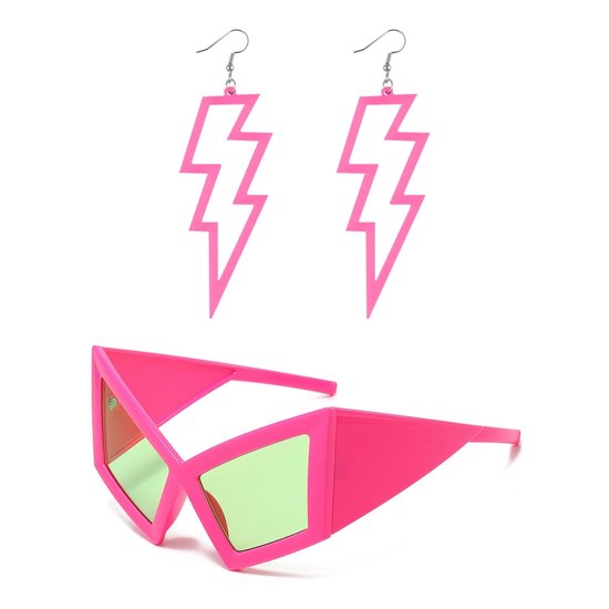 Dailygoods - Retro Zonnebril en Oorbellen Set