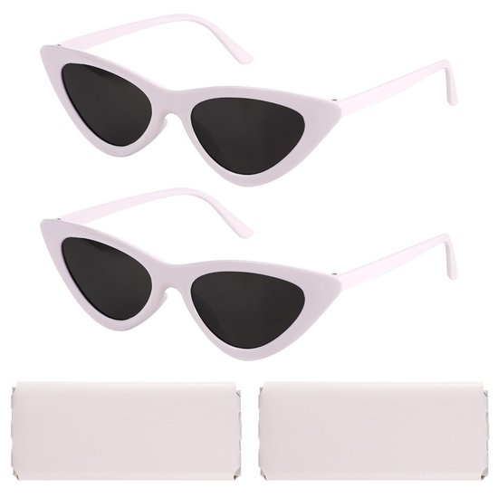 Dailygoods - Set van 2 Retro Cat Eye Zonnebrillen voor Dames