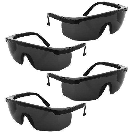 Dailygoods- Zonnebril - Beschermende Bril - Telescopische Beugel - Lichtgewicht - Duurzaam - Geschikt Voor Schoonheidssalons - Set Van 4 - Beschermbril van Dailygoods