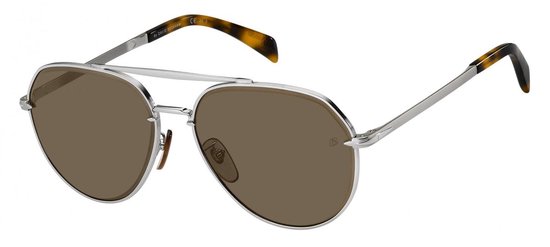 David Beckham DB7037/G/S 8JD Zonnebril - Heren - Grijs van Merkloos