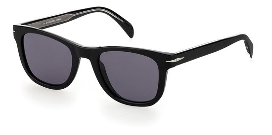 David Beckham Zonnebril 1006/s Cat. 3 Vierkant Zwart/grijs van Merkloos