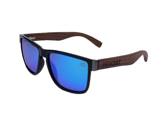 Descent - Zonnebril - Hekla - Blauw - Gepolariseerd - Hout - Polycarbonaat van Merkloos