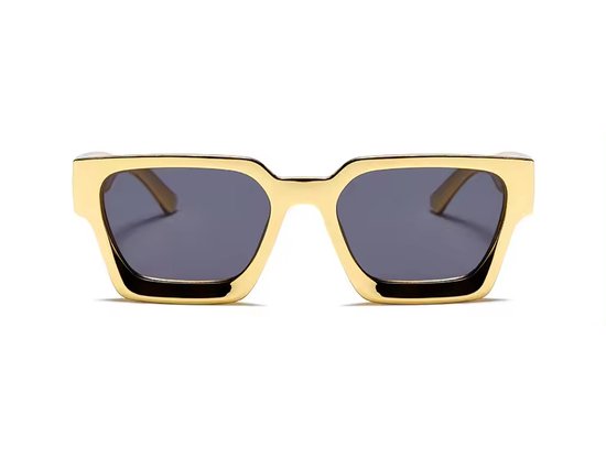 Designer Festival Zonnebril - Goud - Techno - Rave glasses van Desi