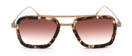 DITA dames zonnebril uniseks Tortoise GOUD | DITA FLIGHT 006 7806-R LIMITED EDITION maat 52 van DITA