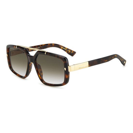 DSQUARED2 D2 0120/S 086 HAVANA 57/17/140 MAN Zonnebrillen van Merkloos