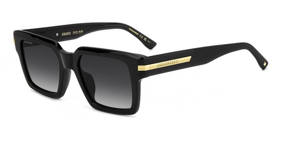 Dsquared2 D2 0161/G/S BLACK/GREY SHADED 52/20/150 Herrenbrillen Zonnebrillen van Dsquared2