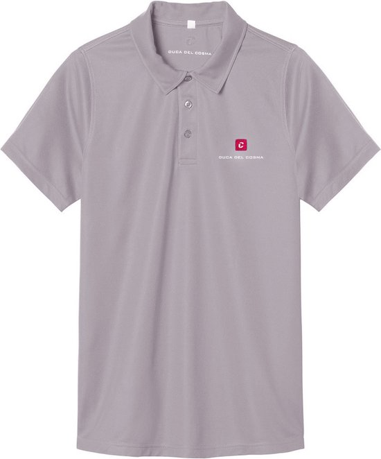 DucaDelCosma - Heren Golfpolo - Grijs - Maat L van DucaDelCosma