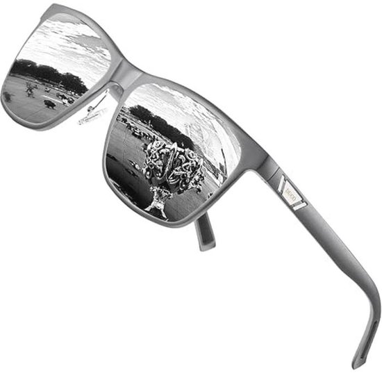 DUCO Klassieke Gepolariseerde Pilotenzonnebril voor Heren en Dames met Metalen Frame DC3026 van Merkloos