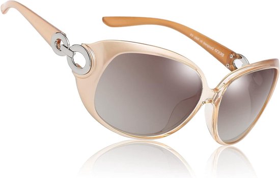 DUCO Women's Sunglasses Polarized Classic Star 100% UV Protection 1220, champagne van Merkloos