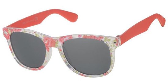 Dudes en Dudettes Wayfarer Kinder Zonnebril Flower Rood van Merkloos