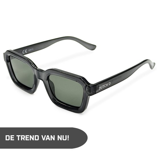 DUTCH'D® - Zonnebril - Gepolariseerd - Dames - Heren - Grijs - Met Case - Festival - Auto - UV400 - CAD3 van Merkloos