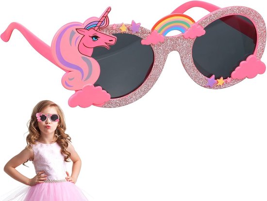 Eenhoorn Zonnebril met Pailletten voor Feesten van Merkloos