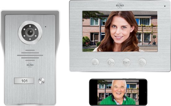 ELRO DV4000IP Wifi IP Video Deur Intercom – 1080P Full HD Camera met nachtzicht – 4-draads kabel – 16 Beltonen van Elro