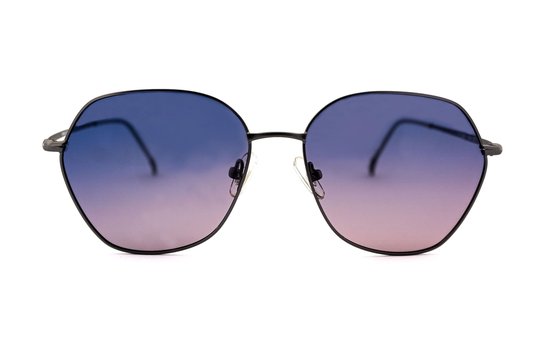 Elzusha - Unisex Gepolariseerde Zonnebril - Rond Montuur - Blauw