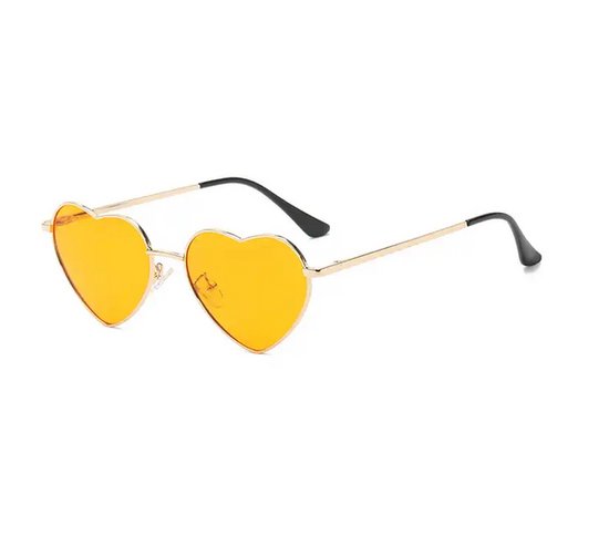 eSpecialz - Hartjes zonnebril - Koningsdag bril - Kingsday Sunglasses - Festival zonnebril - Oranje