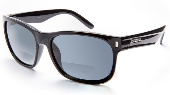 Eyewear stijlvolle zonnebril met gezichtssterkte model New York met gepolariseerde glazen in zwart in verschillende diktes