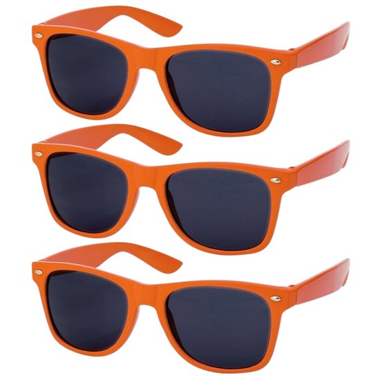 Fako Fashion® - 3x Oranje Zonnebril - Heren Zonnebril - Dames Zonnebril - Classic - UV400 - Oranje van Fako Fashion®