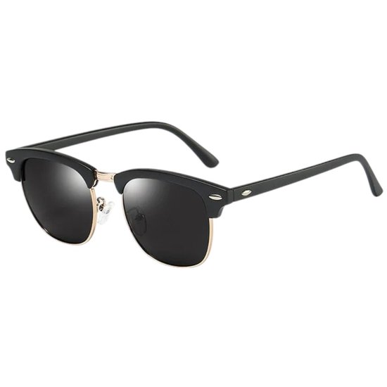 Fako Fashion® - Club Style Zonnebril - Polariserend - Dames - Heren - Mat Zwart/Goud van Fako Fashion®
