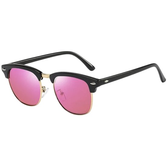 Fako Fashion® - Club Style Zonnebril - Polariserend - Dames - Heren - Zwart/Goud - Roze van Fako Fashion®