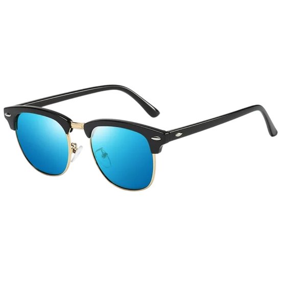 Fako Fashion® - Club Style Zonnebril - Polariserend - Polarized - Dames - Heren - Zwart/Goud - Blauw van Fako Fashion®