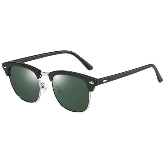 Fako Fashion® - Club Style Zonnebril - Polariserend - Polarized - Dames - Heren - Zwart/Zilver - Donkergroen van Fako Fashion®