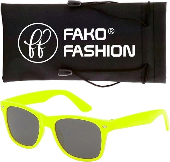 Fako Fashion® - Heren Zonnebril - Dames Zonnebril - Classic - Fluo Geel van Fako Fashion®