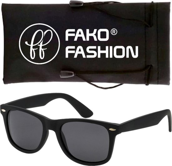 Fako Fashion® - Heren Zonnebril - Dames Zonnebril - Classic - Mat Zwart van Fako Fashion®