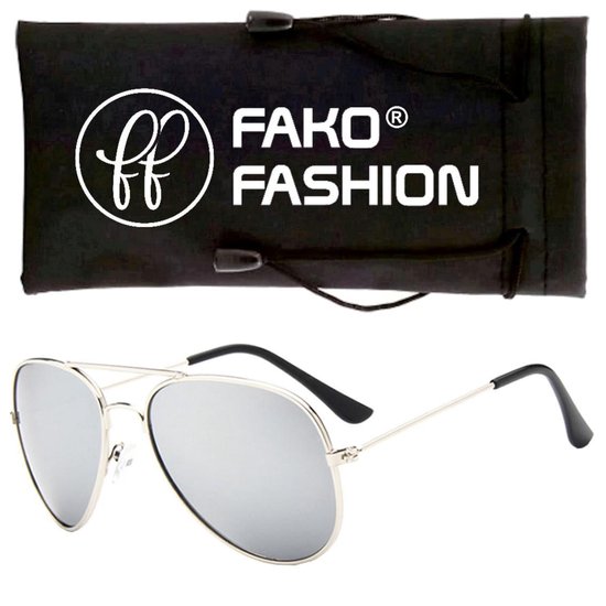Fako Fashion® - Kinder Pilotenbril - Piloten Zonnebril - Jongens Zonnebril - Meisjes Zonnebril - Zilver - Zilver van Fako Fashion®