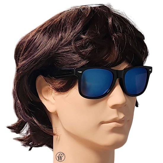 Fako Fashion® - Zonnebril Classic Polarised - Polariserend - Gepolariseerd - Heren Zonnebril - Dames Zonnebril - Zwart - Blauw Spiegel van Fako Fashion®