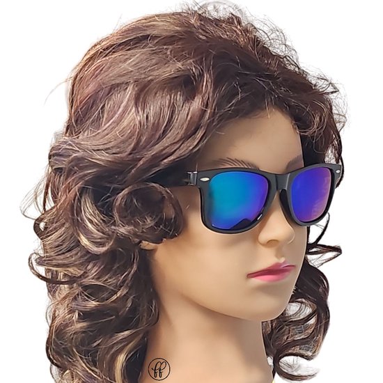 Fako Fashion® - Zonnebril Classic Polarised - Polariserend - Gepolariseerd - Heren Zonnebril - Dames Zonnebril - Zwart - Blauw/Groen Spiegel van Fako Fashion®