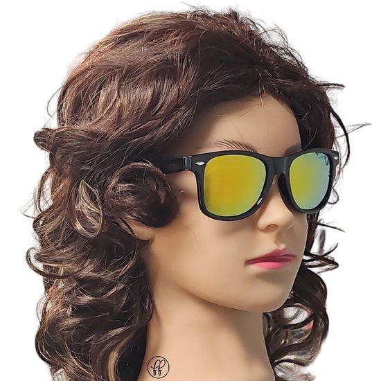 Fako Fashion® - Zonnebril Classic Polarised - Polariserend - Gepolariseerd - Heren Zonnebril - Dames Zonnebril - Zwart - Rood Spiegel van Fako Fashion®