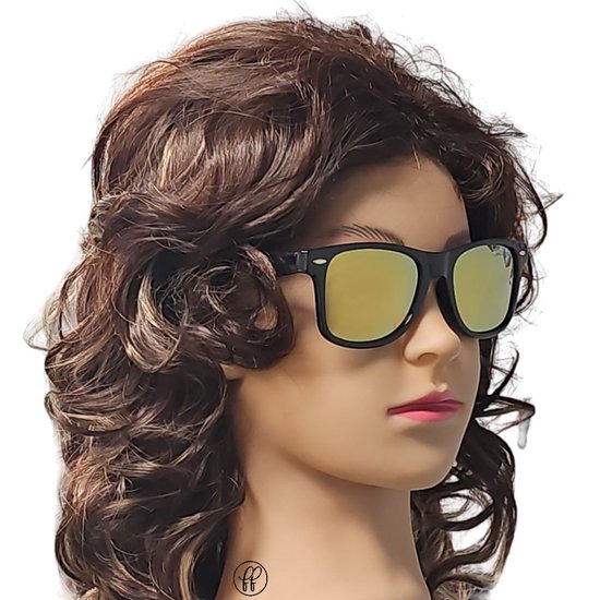 Fako Fashion® - Zonnebril Classic Polarised - Polariserend - Gepolariseerd - Heren Zonnebril - Dames Zonnebril - Zwart - Roze Spiegel van Fako Fashion®