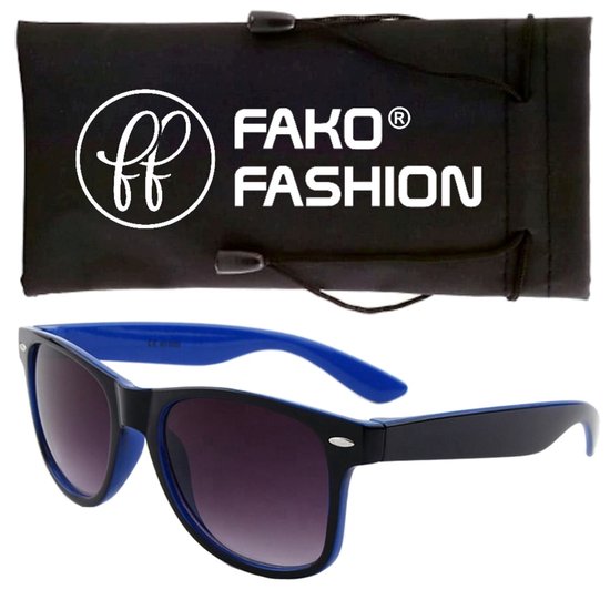 Fako Fashion® - Zonnebril - Duo Tone - Zwart/Blauw van Fako Fashion®