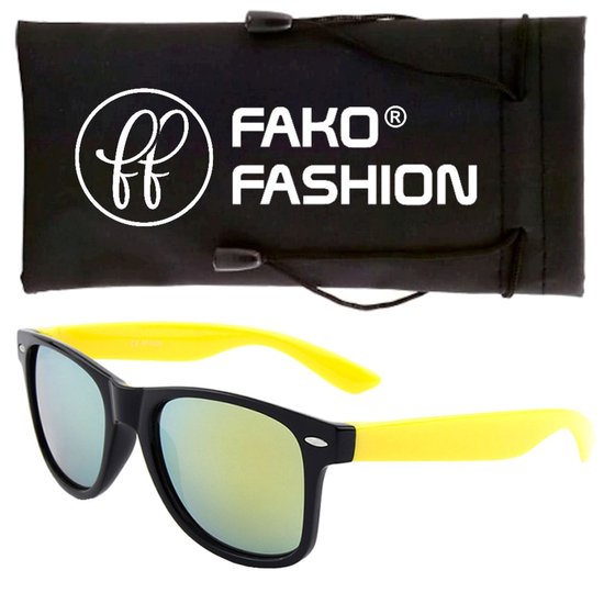 Fako Fashion® - Zonnebril - Duo Tone - Zwart/Geel van Fako Fashion®