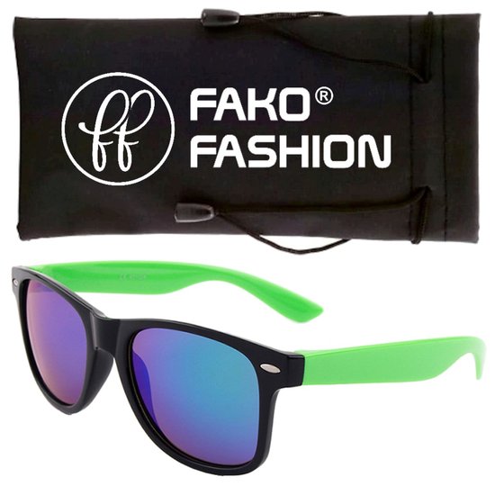 Fako Fashion® - Zonnebril - Duo Tone - Zwart/Groen van Fako Fashion®