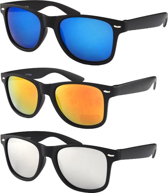 Fako Fashion® - Zonnebrillen Set - 3 Stuks - Mat Zwart van Fako Fashion®