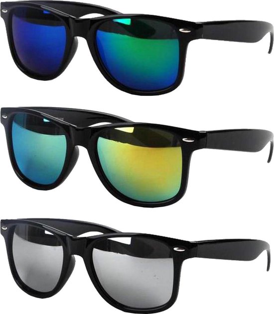 Fako Fashion® - Zonnebrillen Set - 3 Stuks - Zwart van Fako Fashion®