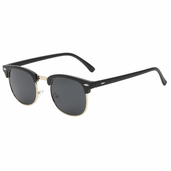 Fako Sunglasses® - Club Style Zonnebril - Polariserend - Dames - Heren - Mat Zwart/Goud van Fako Sunglasses®