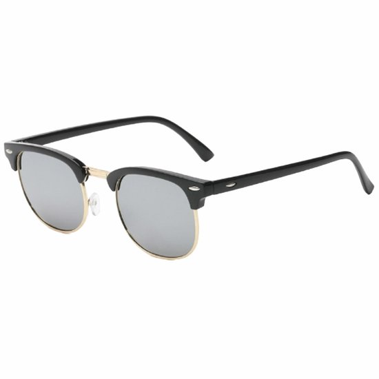Fako Sunglasses® - Club Style Zonnebril - Polariserend - Dames - Heren - Zwart/Goud - Zilver van Fako Sunglasses®