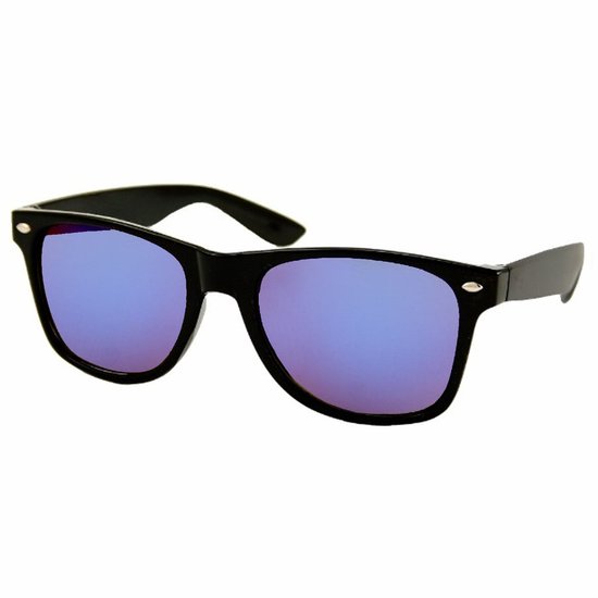 Fako Sunglasses® - Heren Zonnebril - Dames Zonnebril - UV400 - Mat Zwart - Spiegel Paars van Fako Sunglasses®