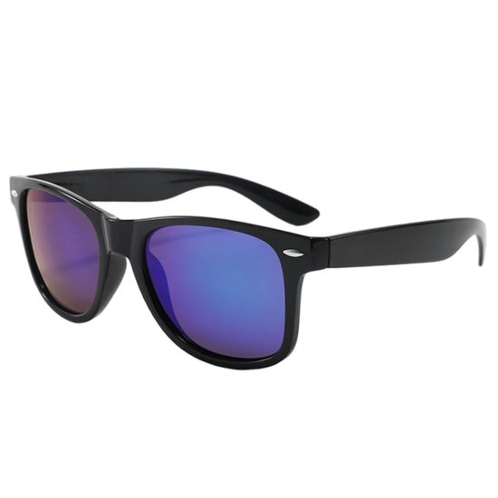 Fako Sunglasses® - Heren Zonnebril - Dames Zonnebril - UV400 - Zwart - Spiegel Blauw/Groen van Fako Sunglasses®