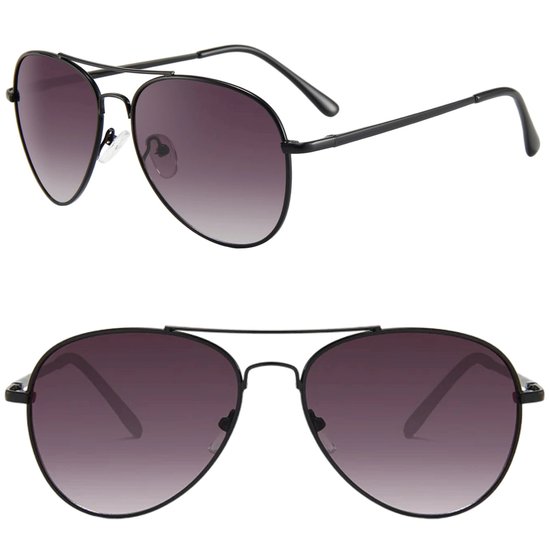 Fako Sunglasses® - Pilotenbril - Piloot Zonnebril - Heren Zonnebril - Dames Zonnebril - Model Bruce - Zwart van Fako Sunglasses®