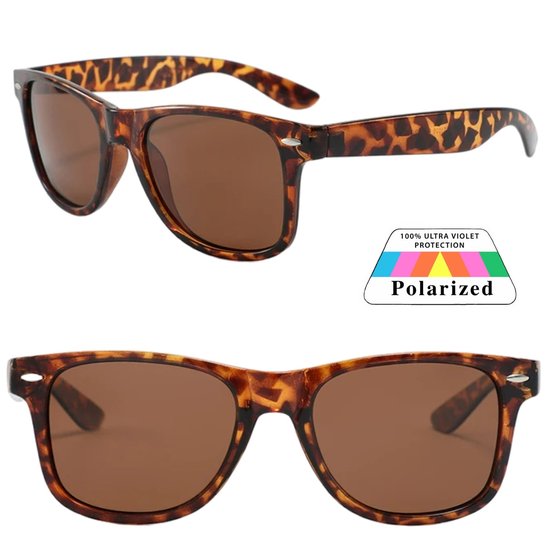 Fako Sunglasses® - Zonnebril Classic Polarised - Polariserend - Gepolariseerd - Polarized - Heren Zonnebril - Dames Zonnebril - Luipaard van Fako Sunglasses®