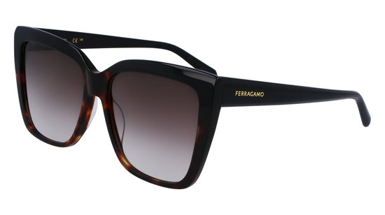 FERRAGAMO SF1102S 006 BLACK/TORTOISE 58/16/140 Vrouw Zonnebrillen van Merkloos