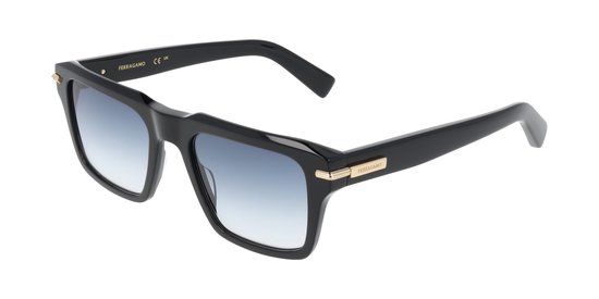 Ferragamo SF2079SLBI Black/gradient blue 54/20/145 MAN Zonnebrillen van Merkloos