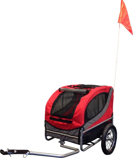 Fietskar Runner 1 rood/grijs Afmeting buitenmaat: 63x58x64 cm (inclusief wielen) van Dunlop